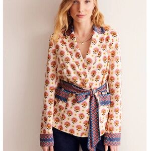 Boden satin belted Blazer  women’s Size 20-22R